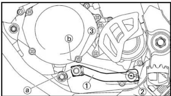 Technical diagram of a mechanical assembly with labeled parts and numbered annotations