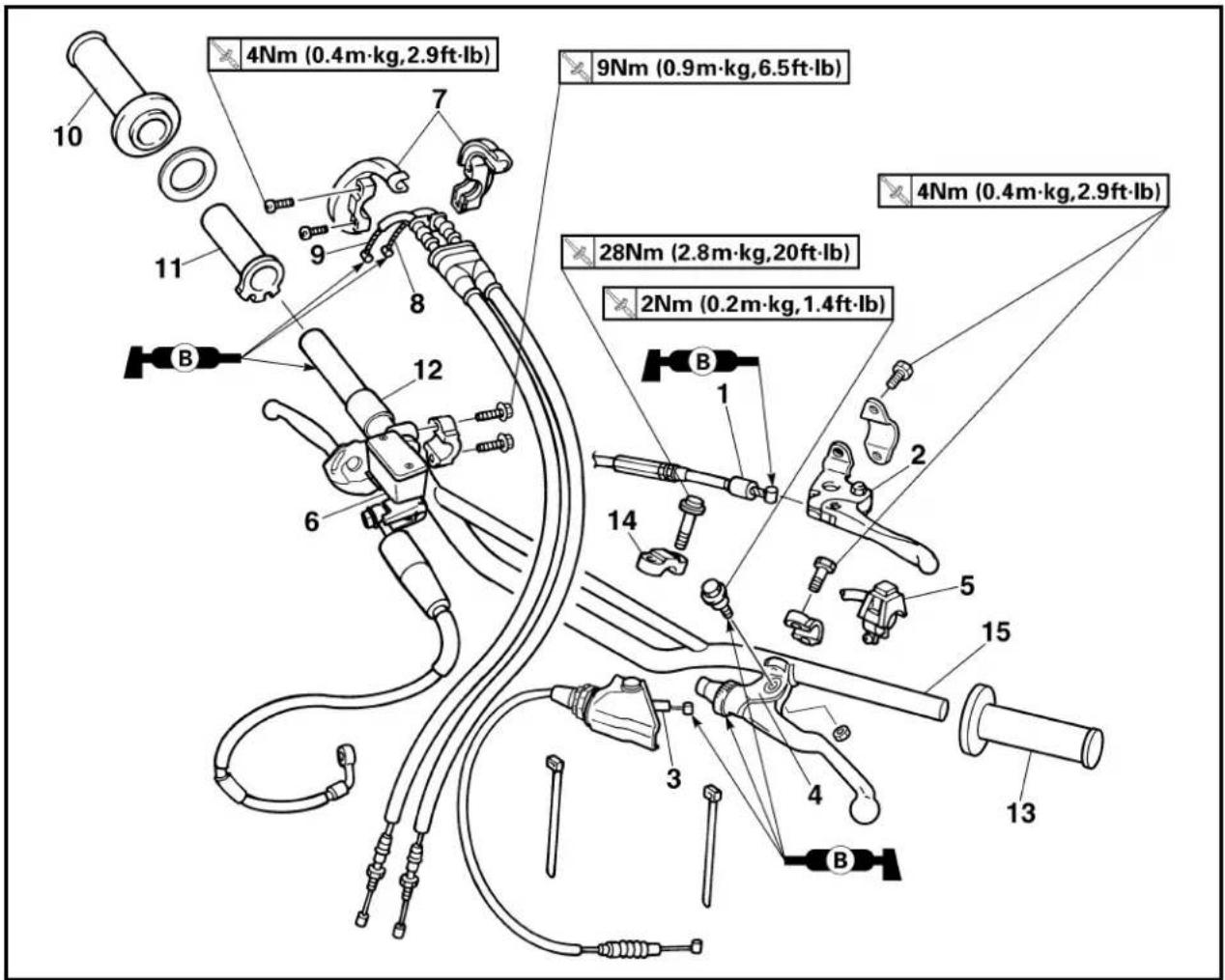 YAMAHA YZ426F - HANDLEBAR - 1