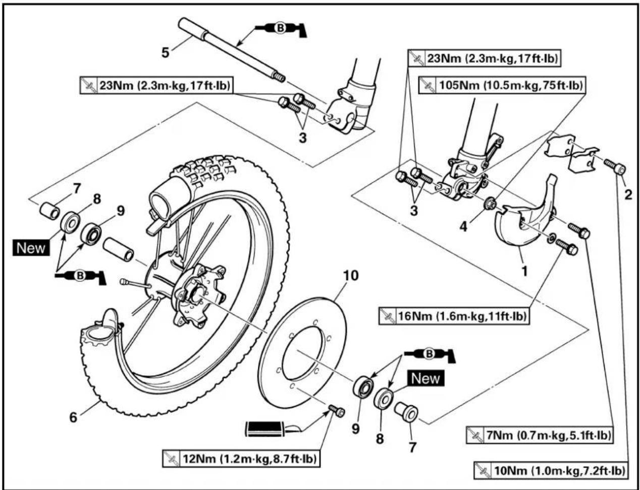 YAMAHA YZ426F - FRONT WHEEL - 1