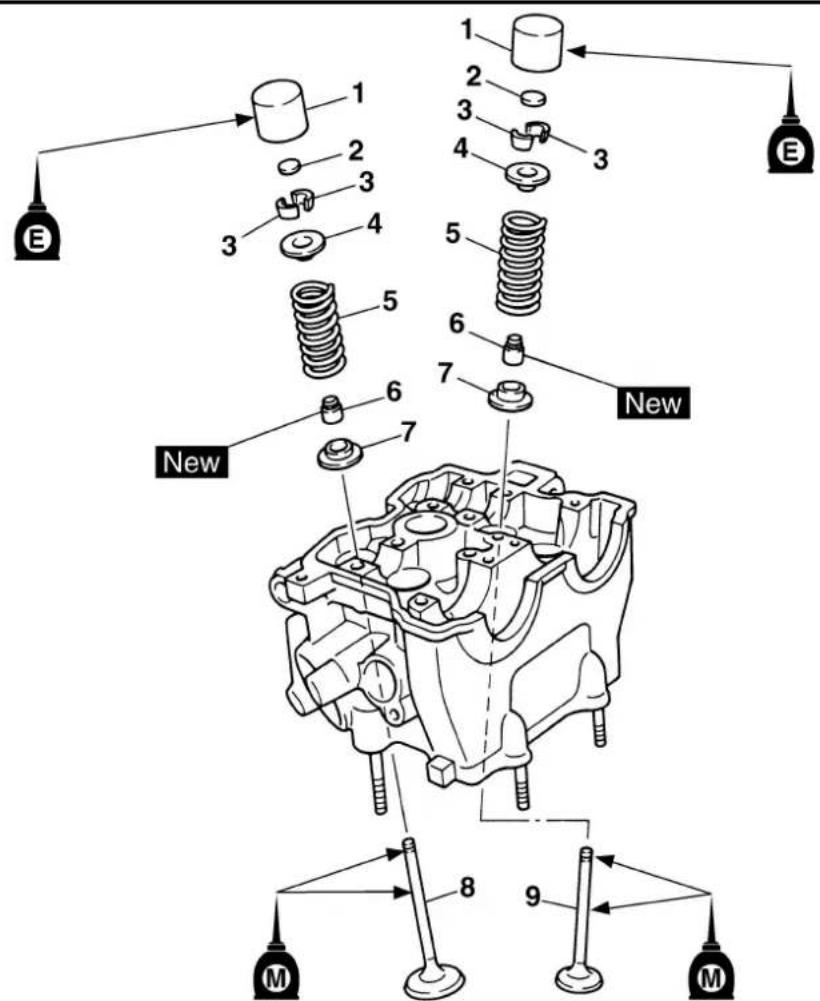 YAMAHA YZ426F - VALVES AND VALVE SPRINGS - 2