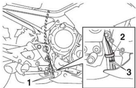 YAMAHA XJ6-S - Durite de mise à l'air du réservoir de carburant et durite de trop- plein - 1
