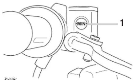 YAMAHA BW50 - EAU32341 Checking the brake fluid level - 2