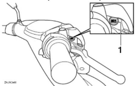 YAMAHA BW50 - EAU32341 Checking the brake fluid level - 1