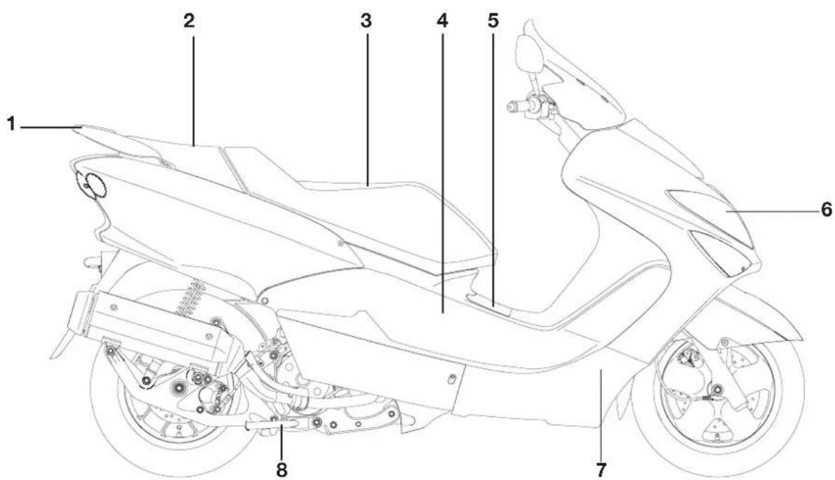 YAMAHA MAJESTY 125 - Left view - 3