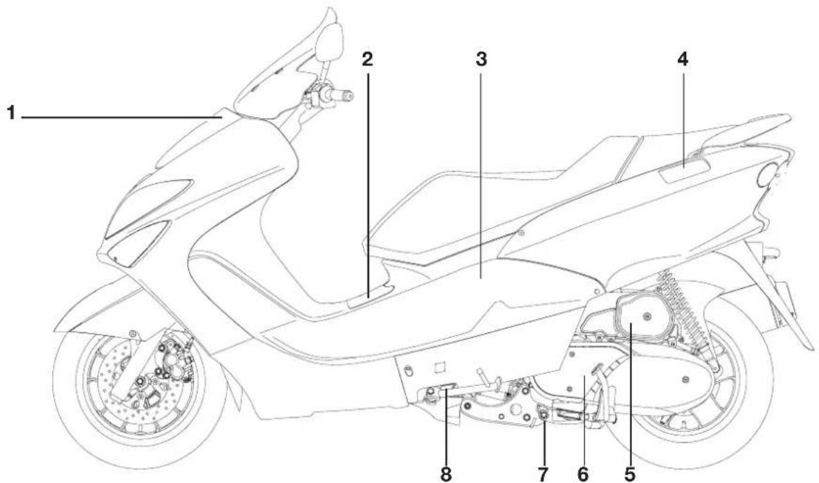YAMAHA MAJESTY 125 - Left view - 2
