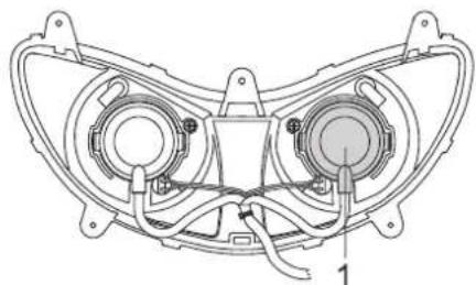 YAMAHA MAJESTY 125 - To replace the low beam headlight bulb - 1