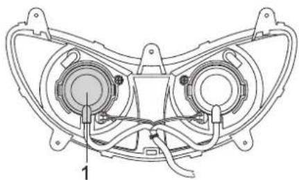 YAMAHA MAJESTY 125 - To replace the high beam headlight bulb - 1