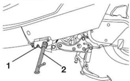 YAMAHA MAJESTY 125 - Spring preload setting: - 1