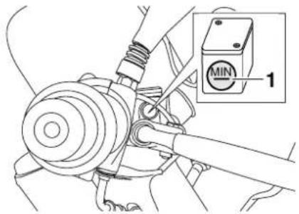 YAMAHA MAJESTY 125 - Checking the brake fluid level - 1