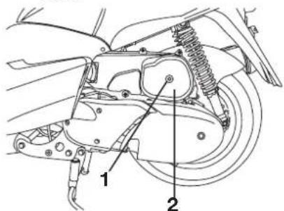 YAMAHA MAJESTY 125 - Cleaning the air filter element - 1