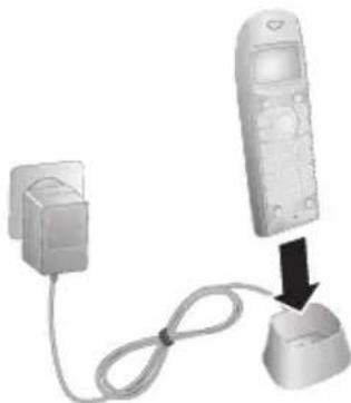 PHILIPS Magic5 Eco Voice DECT - Inserting batteries in cordless telephone - 4