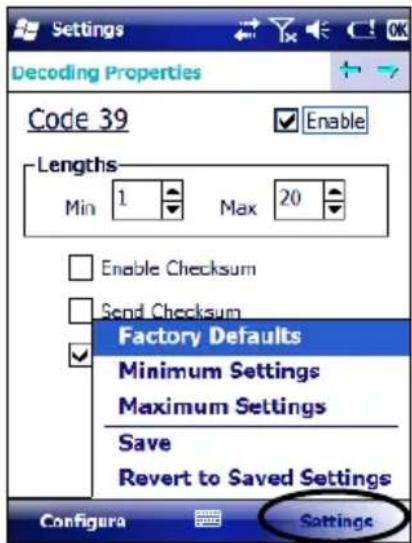 DATALOGIC 94A151132 - Decoding Settings - 1