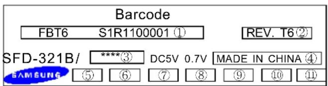 SAMSUNG SFD-321B/LFHSE - Label Description - 1