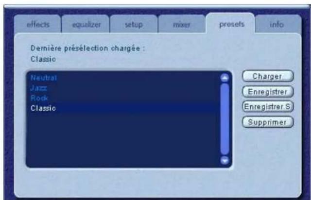 PHILIPS 190G6FB - Onglet Présélections (Presets Tab) - 1