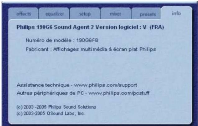PHILIPS 190G6FB - Onglet Info (Info Tab) - 1