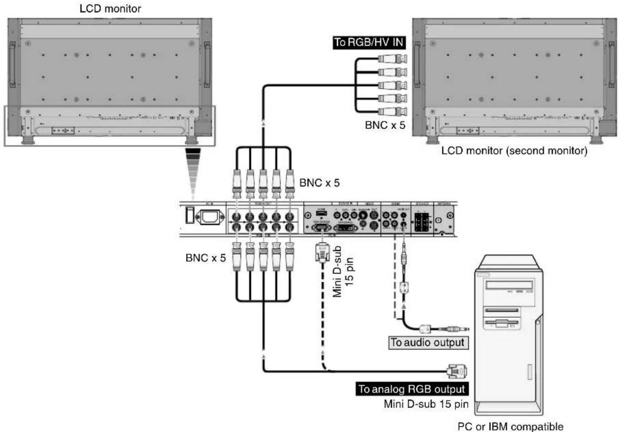 NEC MultiSync LCD4020 - Connect the LCD Monitor to a Personal Computer - 1