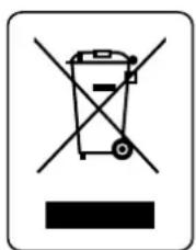 Prohibition sign with a trash bin crossed out and a black rectangular block below it