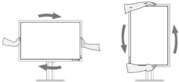 NEC MultiSync LCD3090W - Nastavení výšky monitoru - 2