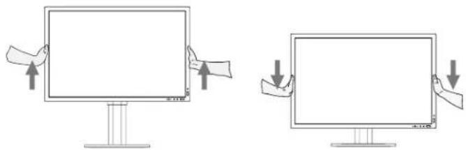 NEC MultiSync LCD3090W - Élévation et abaissement de l'écran du moniteur - 1