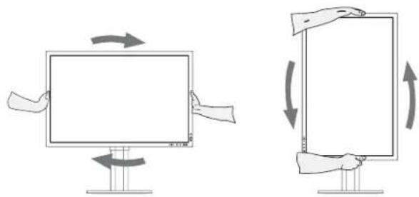 NEC MultiSync LCD3090W - Monitorscherm hoger en lager zetten - 2