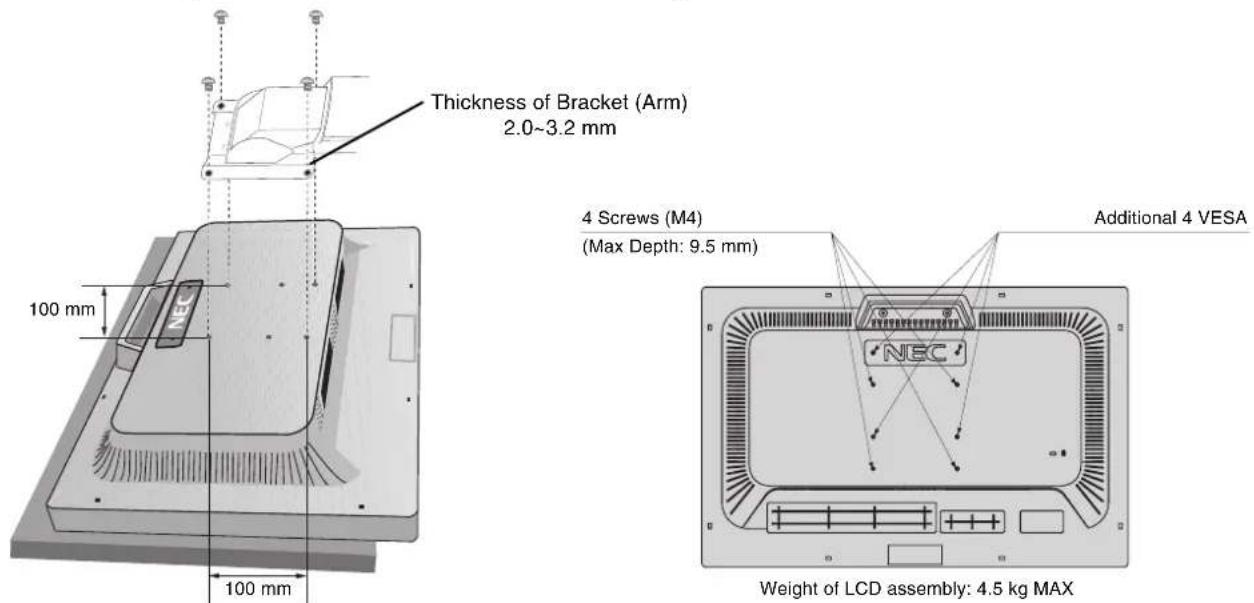 NEC MultiSync E231W - Flexible Arm Installation - 1