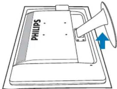 PHILIPS 244E2SB - Enlever le support de la base - 1