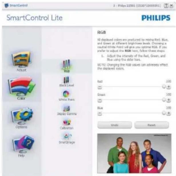 PHILIPS 244E2SB - Menu Couleur : - 1