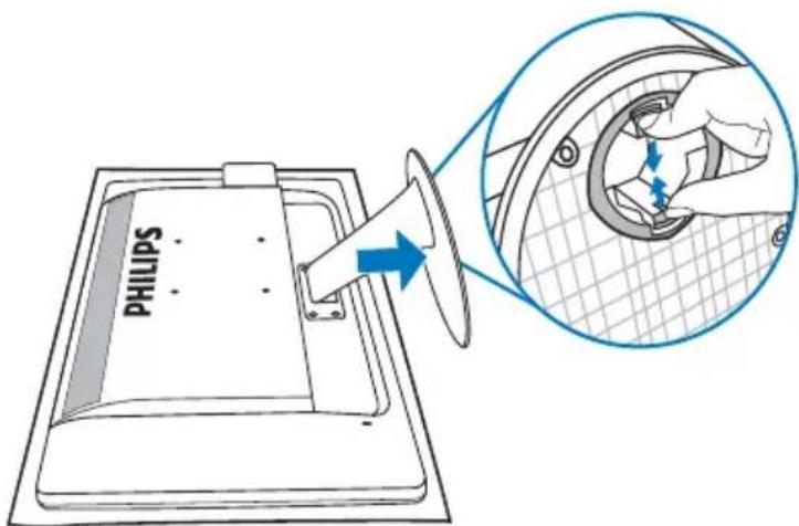 PHILIPS 244E2SB - Enlever le support de la base - 2
