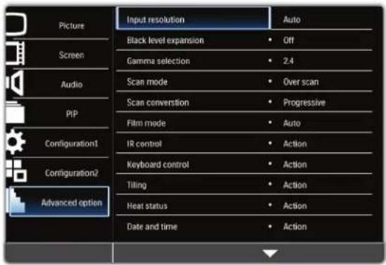 PHILIPS BDL5530EL - ADVANCED MENU - 1