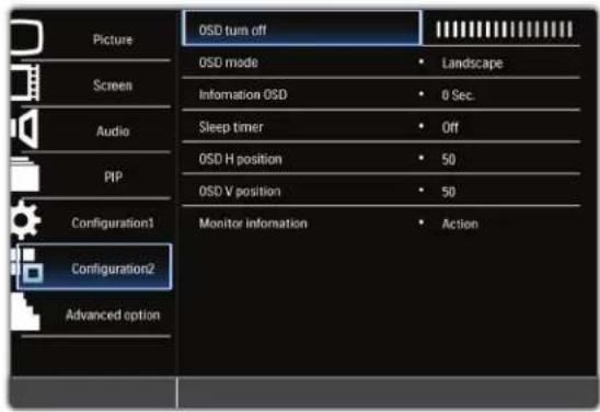 PHILIPS BDL5530EL - CONFIGURATION 2 MENU - 1