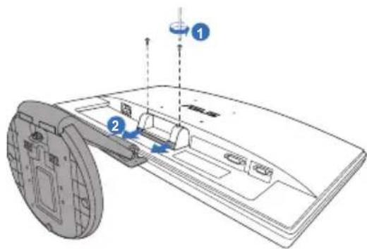 ASUS VE198S - Detaching the arm/base (for VESA wall mount) - 2