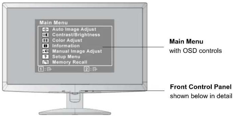 VIEWSONIC VA1938wa-LED - Adjusting the Screen Image - 1