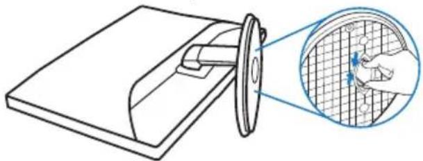 PHILIPS 273E3QHSB E-line - Het voetstuk bevestigen - 2