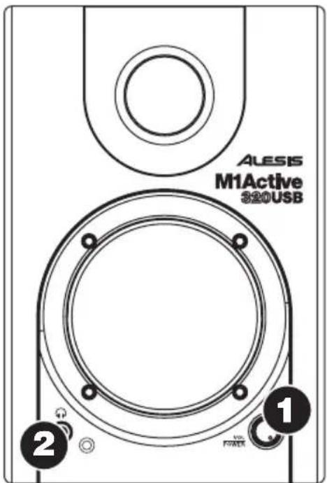 ALESIS Monitor One Active - CARACTÉRISTIQUES DU PANNEAU AVANT - 1