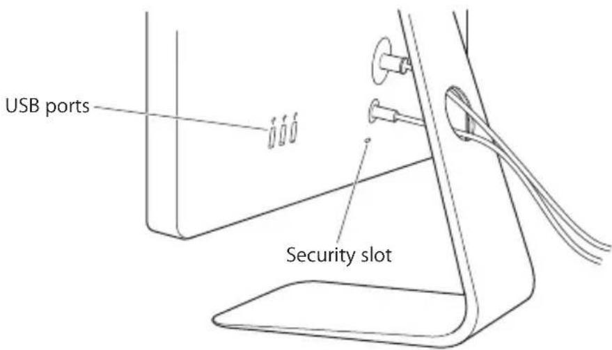 APPLE LED Cinema Display 27 - Using the USB Ports and Security Slot - 1