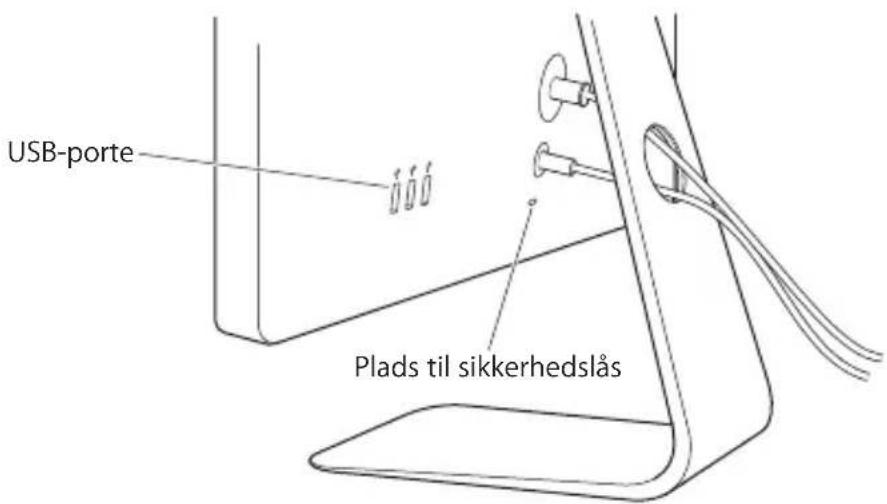 APPLE LED Cinema Display 27 - Bruge USB-portene og pladsen til sikkerhedslåsen - 1