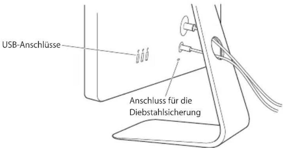 APPLE LED Cinema Display 27 - Verwenden der USB-Anschlüsse und der Diebstahlsicherung - 1