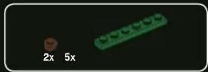 Two small blocks, one brown and one green, displayed against a black background (no text or symbols)
