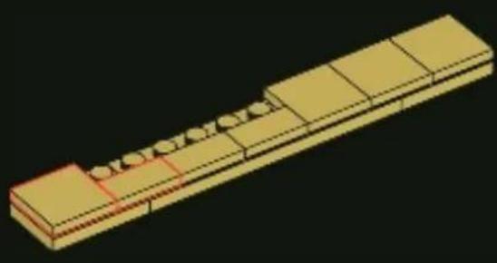 3D rendered diagram of a rectangular electronic component or module with no visible text or symbols