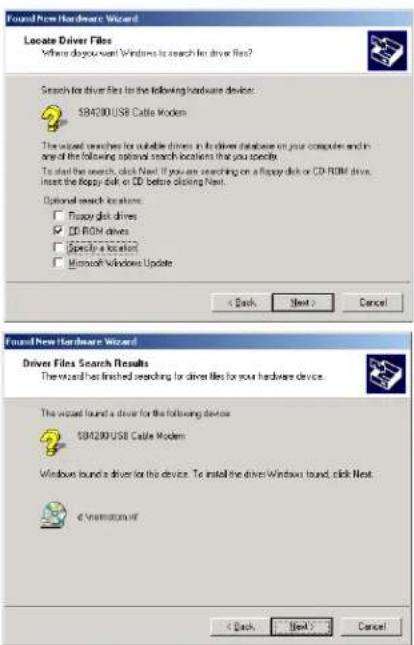 MOTOROLA SB4200 - Setting Up a USB Driver in Windows 2000, continued - 1