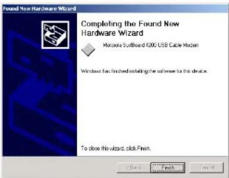 MOTOROLA SB4200 - Setting Up a USB Driver in Windows 2000, continued - 1
