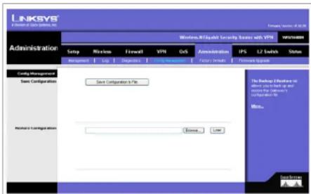 CISCO WRVS4400n - Config Management - 2