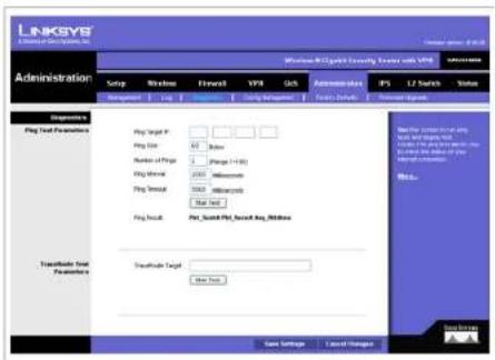 CISCO WRVS4400n - Traceroute Test Parameters - 1