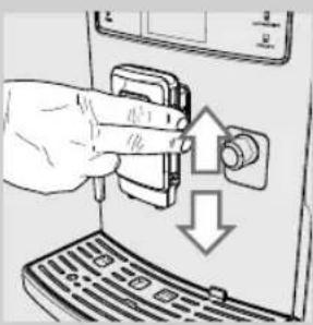 PHILIPS Saeco Xelsis Evo HD8954 - Adjusting the dispensing spout - 1