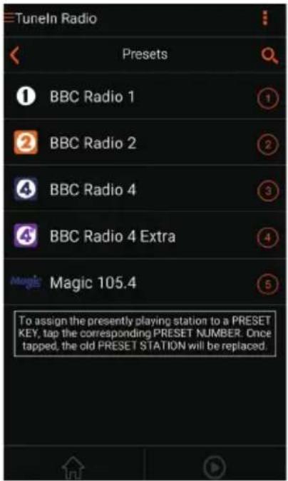 PHILIPS AW2000 - Appuyez sur une ligne de la liste où vous voulez ajouter la station présélectionnée. Par exemple, si vous voulez attribuer le numéro 2 présélectionné à cette station, appuyez sur la deuxième ligne. - 1