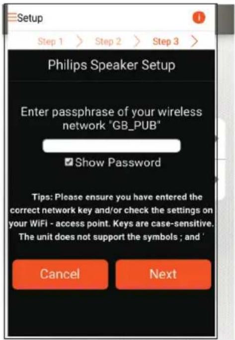 PHILIPS AW2000 - Option 2 : configuration par l'intermédiaire d'un routeur Wi-Fi autre que WPS et d'un appareil Android - 6