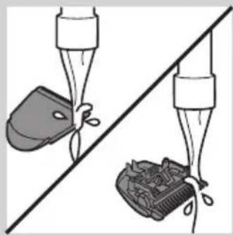 Two hands holding objects above and below a diagonal line, no text or symbols present.