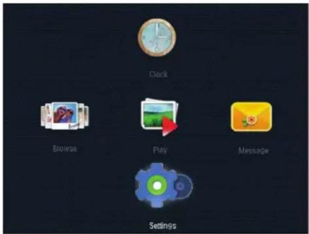 Clock Browse Play Message Settings