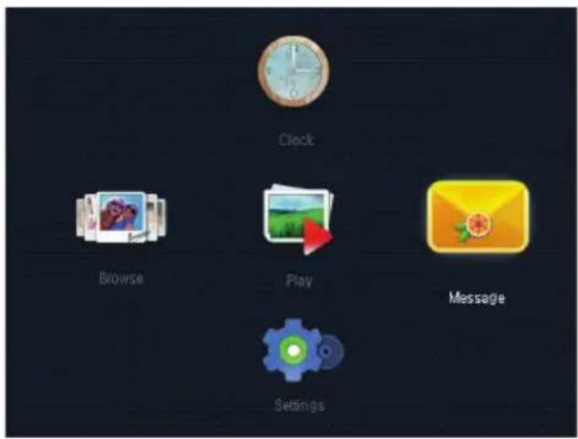 Clock Browse Play Message Settings