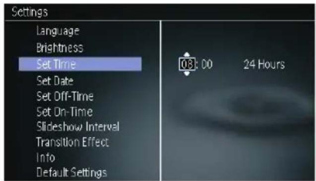 PHILIPS SPF1207 - Set time and date - 2